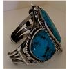 Image 3 : Morenci Turquoise 3 Stone Cuff Bracelet