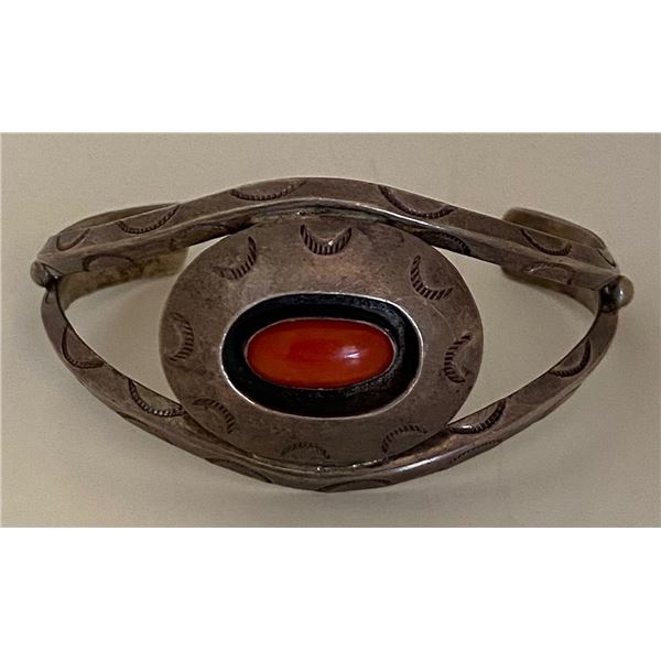 Coral 1950’s Cuff Bracelet