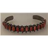 Image 1 : This is an Outstanding Orange Spiny Cabochon Row Cuff Bracelet