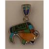 Image 2 : Multi Stone Buffalo inlay pendant