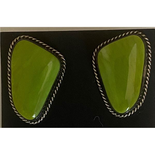 Gaspeite post earrings