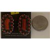 Image 3 : Herbert Ration Navajo Coral Post Earrings in cluster design