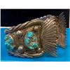 Image 2 : Old Nugget Cuff Watch Band with 4 Turquoise Nugget Stones
