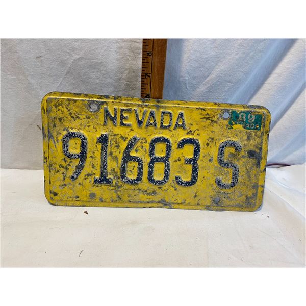 Nevada license plate