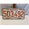 Image 1 : 67 BC licence plate