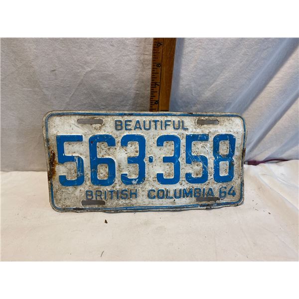 64 BC licence plate