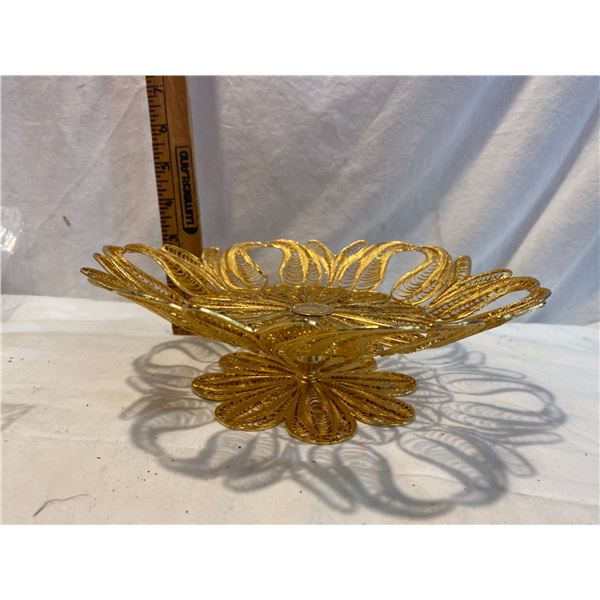 Ronan filigree gold plated fruit tray