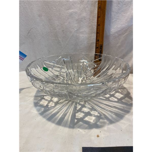 11 inch heavy cut glass bowl