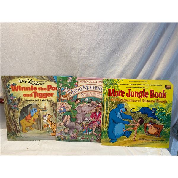 Winnie the Pooh mother goose and jungle book records