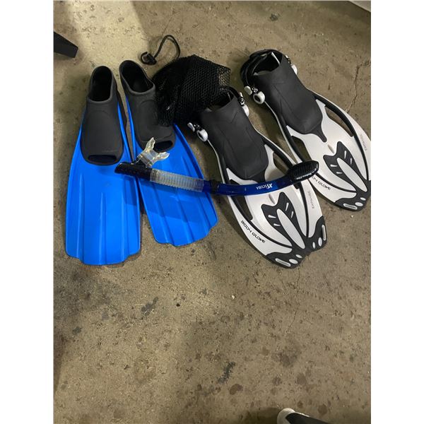 2 pair clippers and one snorkel