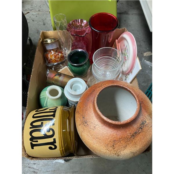 Assorted vases etc