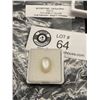 Image 1 : Moonstone Cat Eye Effect 6.67Ct 13.3 x 8.83 x 7.12mm Oval Cabochon Brazil Untreated