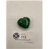 Image 2 : Polished Rough Mineral Emerald 175.65CT 40 x 37 x 20mm Heart Cut Brazil Untreated