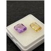 Image 2 : Amethyst and Citrine Concave Master Cut 5.46CT Various Sizes Cushion Cut Loupe Clean Brazil Untreate