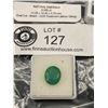 Image 1 : Natural Emerald 6.095CT 12.28 x 10.45 x 5.76mm Oval Cut Brazil COO Treatment Minor Oiling