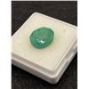 Image 2 : Natural Emerald 6.095CT 12.28 x 10.45 x 5.76mm Oval Cut Brazil COO Treatment Minor Oiling