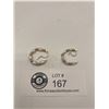 Image 1 : Nice Pair of 10K Gold and Pearl Hoop Earrings