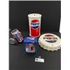 Image 1 : Nice Pepsi Collectible Lot Clock Piggy Bank Etc