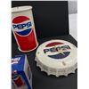 Image 3 : Nice Pepsi Collectible Lot Clock Piggy Bank Etc