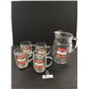 Image 1 : Vintage Anchor Hocking Hires Root Beer Pitcher with 4 Mugs