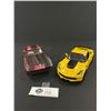 Image 1 : 2 x 1:24th Scale Corvette Diecast Cars