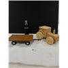 Image 1 : Coke Bottle Radio Plus Wooden Tractor and Trailer, Radio Not Working