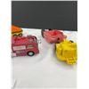 Image 3 : Lot of Vintage Toys Semi Truck Fire Truck Etc