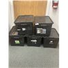 Image 1 : Lot of 5 Black Heavy Duty Totes with Lids