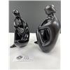 Image 2 : 2 Royal Dux Girl Figurines Black Pottery