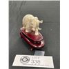 Image 2 : Nice Ivory Elephant on Rosewood Stand 3" Tall