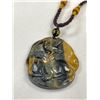 Image 2 : Hand Carved Dragon Pendant on Necklace