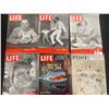 Image 1 : 6 Vintage 40s and 50s Life Magazines