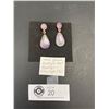 Image 1 : Large Genuine Amethyst Drop Earrings Total Length 1.75 Inches