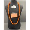 Image 1 : Beautiful 28" Long Vintage Genuine Amber Necklace