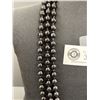 Image 2 : Classic 1960's Jet Black Round Glass Bead Necklace Amazing Length of 72"