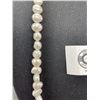 Image 2 : High Quality Cultured Freshwater Pearl Necklace. Pearls are White with a Beautiful Luster. Sterling 