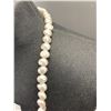 Image 3 : High Quality Cultured Freshwater Pearl Necklace. Pearls are White with a Beautiful Luster. Sterling 