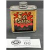 Image 1 : Rare Paper Label Ol Sarge Gun Oil Tin Great Condition 3 Ounce