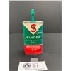 Image 1 : Full 39 Cent Singer Sewing Machine 4 Ounce Oil Tin