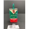 Image 1 : Full 39 Cent Singer Sewing Machine 4 Ounce Oil Tin