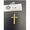 Image 1 : Large Italian 10K Gold Cross 1.75" Long