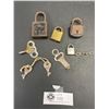 Image 1 : Lot of Vintage Padlocks Keys Etc