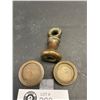 Image 2 : 3 Antique Brass Scale Weights