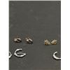 Image 2 : Lot of 5 Pairs Sterling Earrings, Studs and Hoops