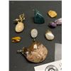 Image 2 : Lot of Natural Stone and Crystal Pendants