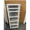 Image 8 : 6 Drawer Gracious Living Brand Rolling Storage Cart Drawers Filled with Christmas Lights, Crafting I