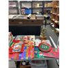Image 1 : 13.5" Christmas Tree in Plexiglass Case and Christmas Wrapping Lot