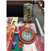 Image 3 : 13.5" Christmas Tree in Plexiglass Case and Christmas Wrapping Lot