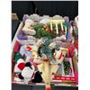 Image 2 : Huge Christmas Lot Including Gift Boxes, Light Up Tree Stand with Lights, Vintage Ornaments and More