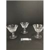 Image 1 : Set of 3 Beautiful Crystal Champagne Glasses